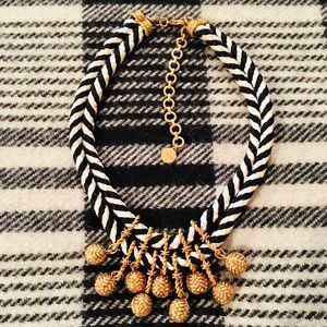 STELLA & DOT KALANI BLACK & WHITE GOLD NECKLACE